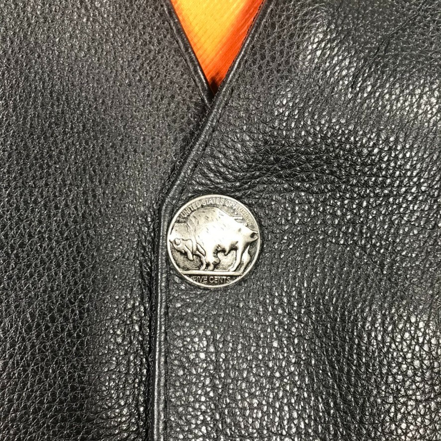 Milwaukee Biker Vest Men’s 48 Black Leather Lace Up Fringe Sides Motorcycle *