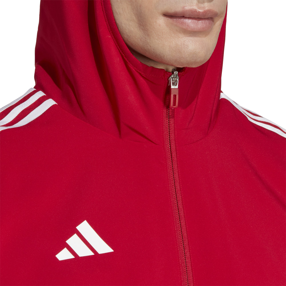 adidas Tiro23 League Full Zip Windbreaker Mens Red Casual Athletic Outerwear IA1