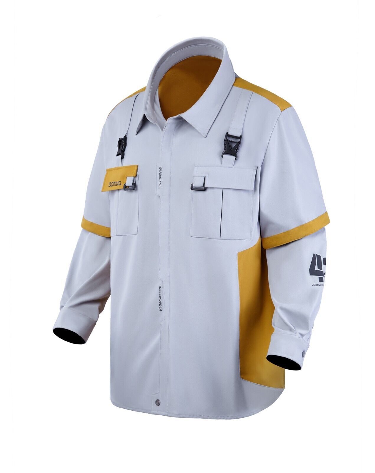 Niepce Men’s Robot 42 Tech Wear Jacket with Removable Sleeves Hip Hop Fashion