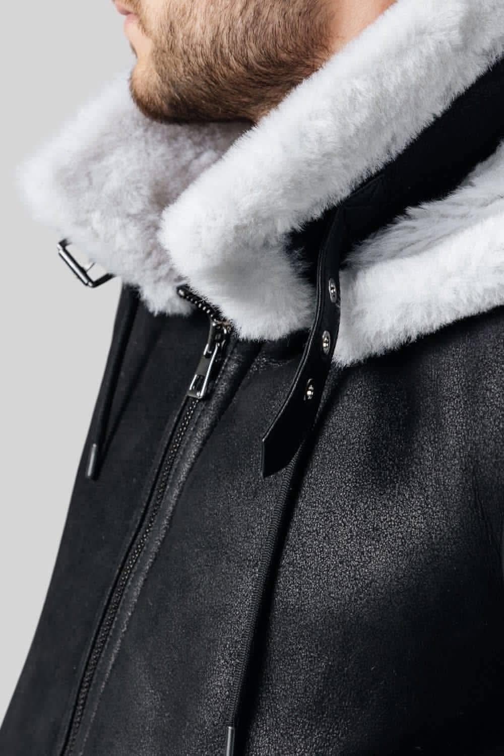 Men’s Genuine Leather Jacket Slim Fit Black Vintage Real Skin Coat