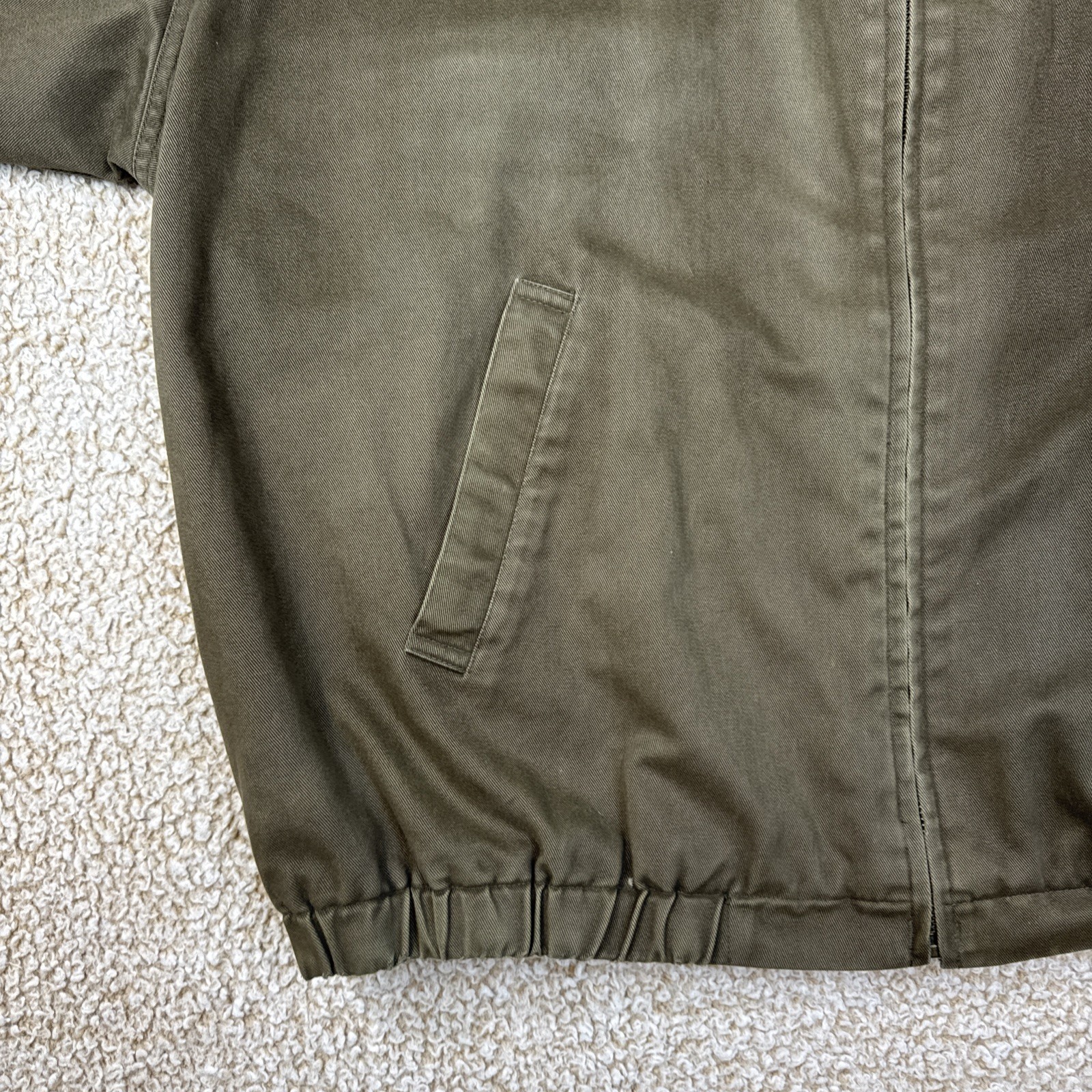 Vintage Gant Heavy Peached Windcheater Jacket Mens XL Brown USA Flag Full Zip