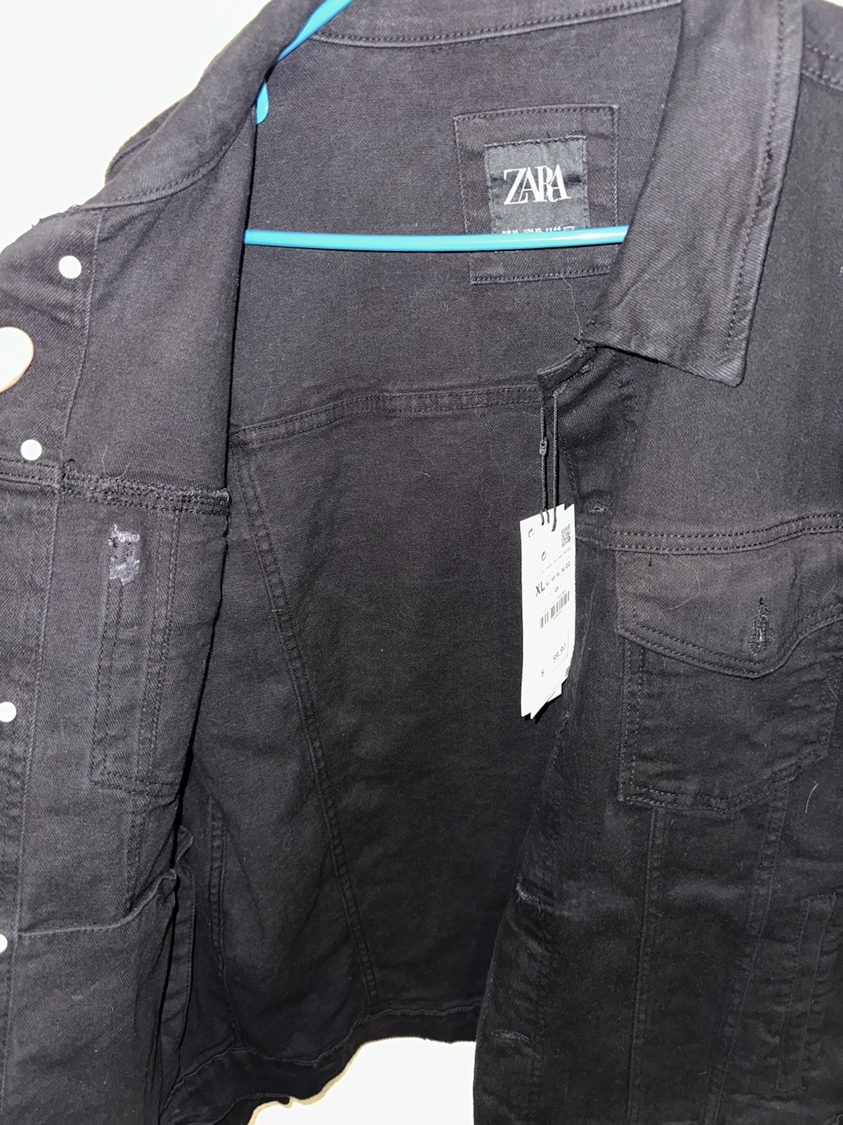 BRAND NEW UNWORN Zara Men’s Black Denim Jacket XL