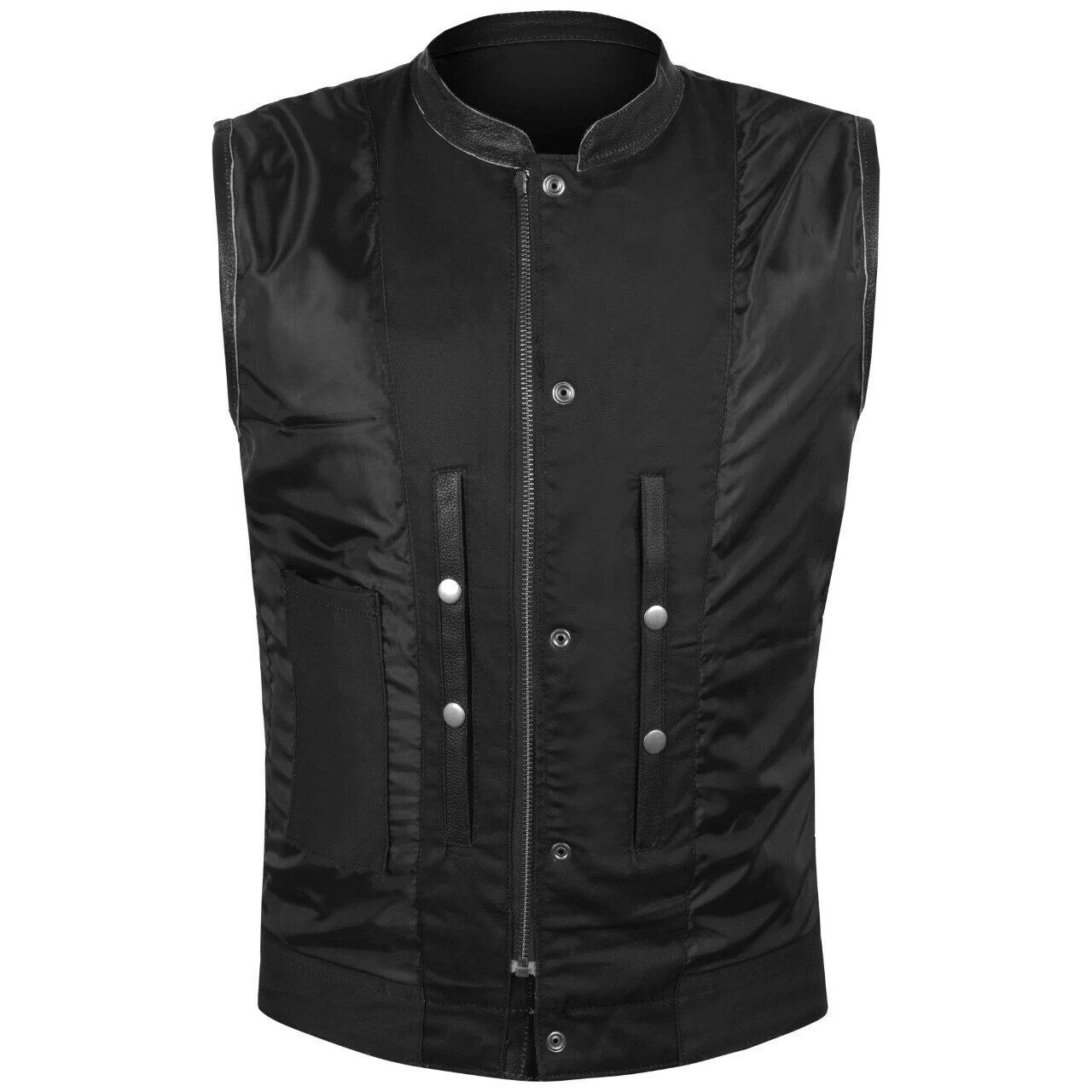ARD® Men’s SOA Motorcycle Club Vest Leather Concealed Carry Biker Waistcoat