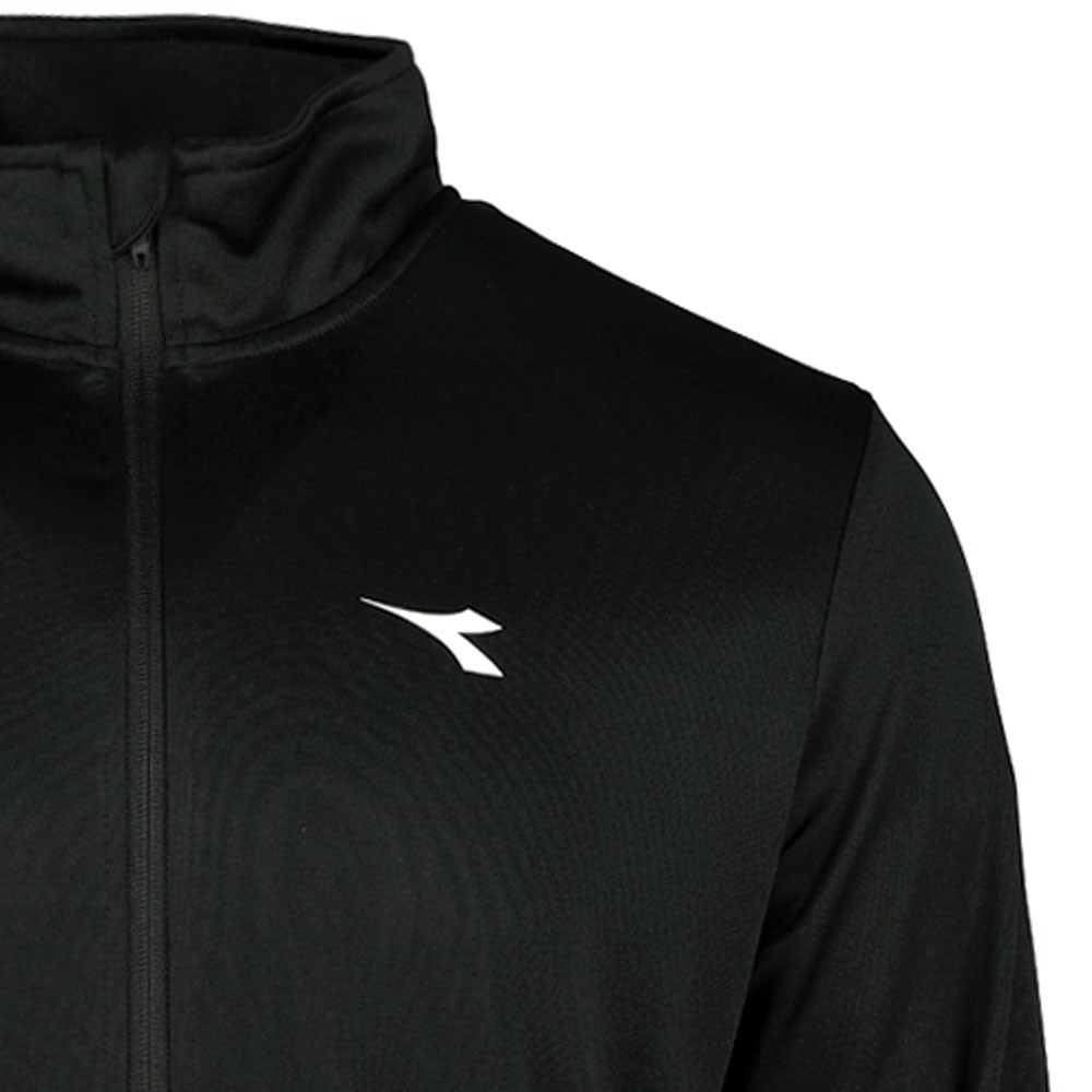 diadora Scudetto Track Full Zip Jacket Mens Black Casual Athletic Outerwear 1808