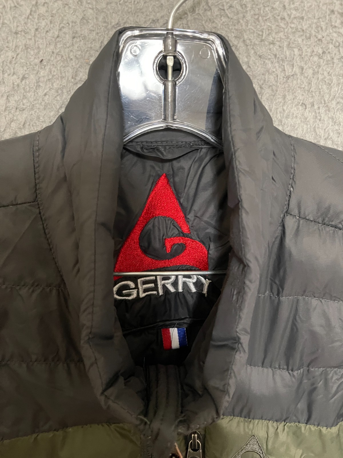 Gerry Mens Puffer Down Jacket Fillpower 650 Size Medium Green Full Zip Nylon
