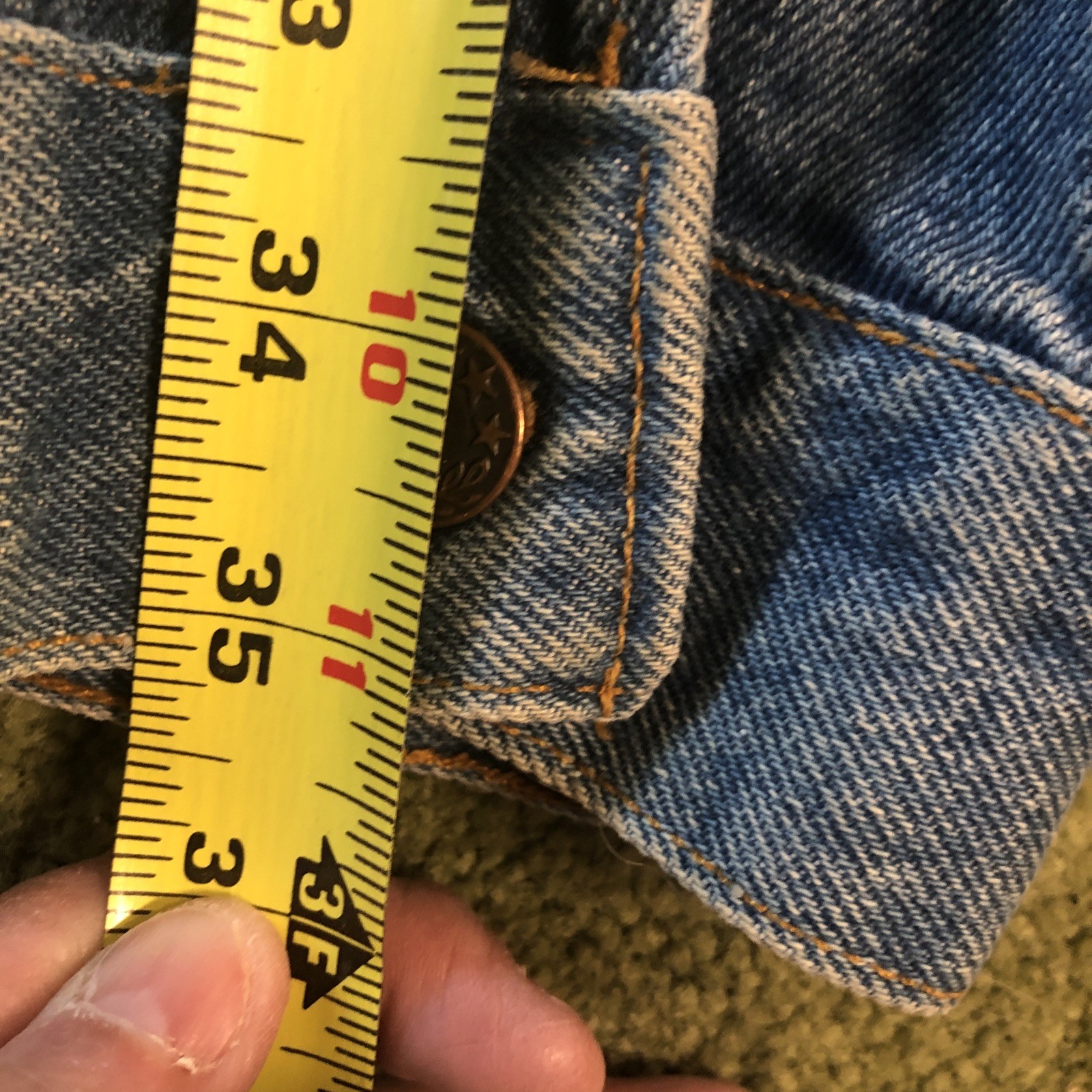 Vtg Denim Jacket March Of Dimes Embossed 2XL 90’s Y2K Biker Jacket