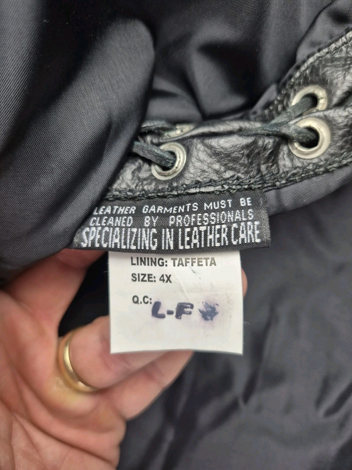 First MFG Leather Motorcycle Vest Mens size 4X Black Biker Braided Lace Up M607
