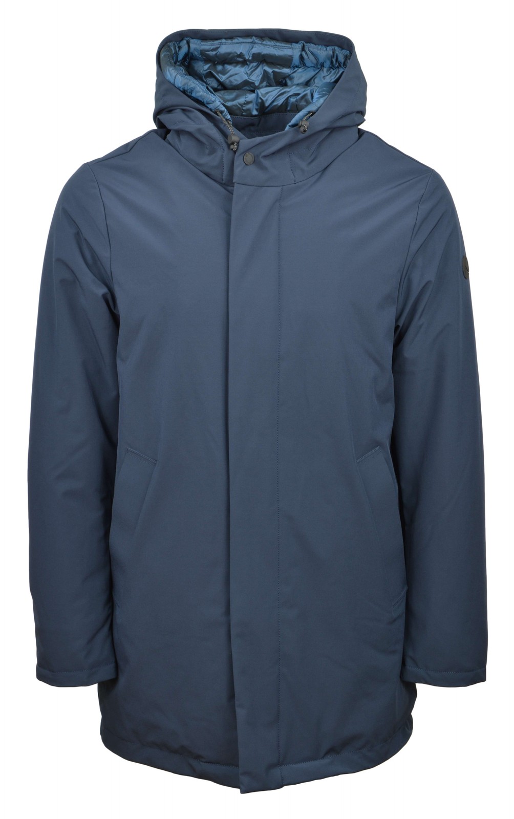 PEOPLE OF SHIBUYA Men’s Blue Padded Trench Parka BOKU PM766 790