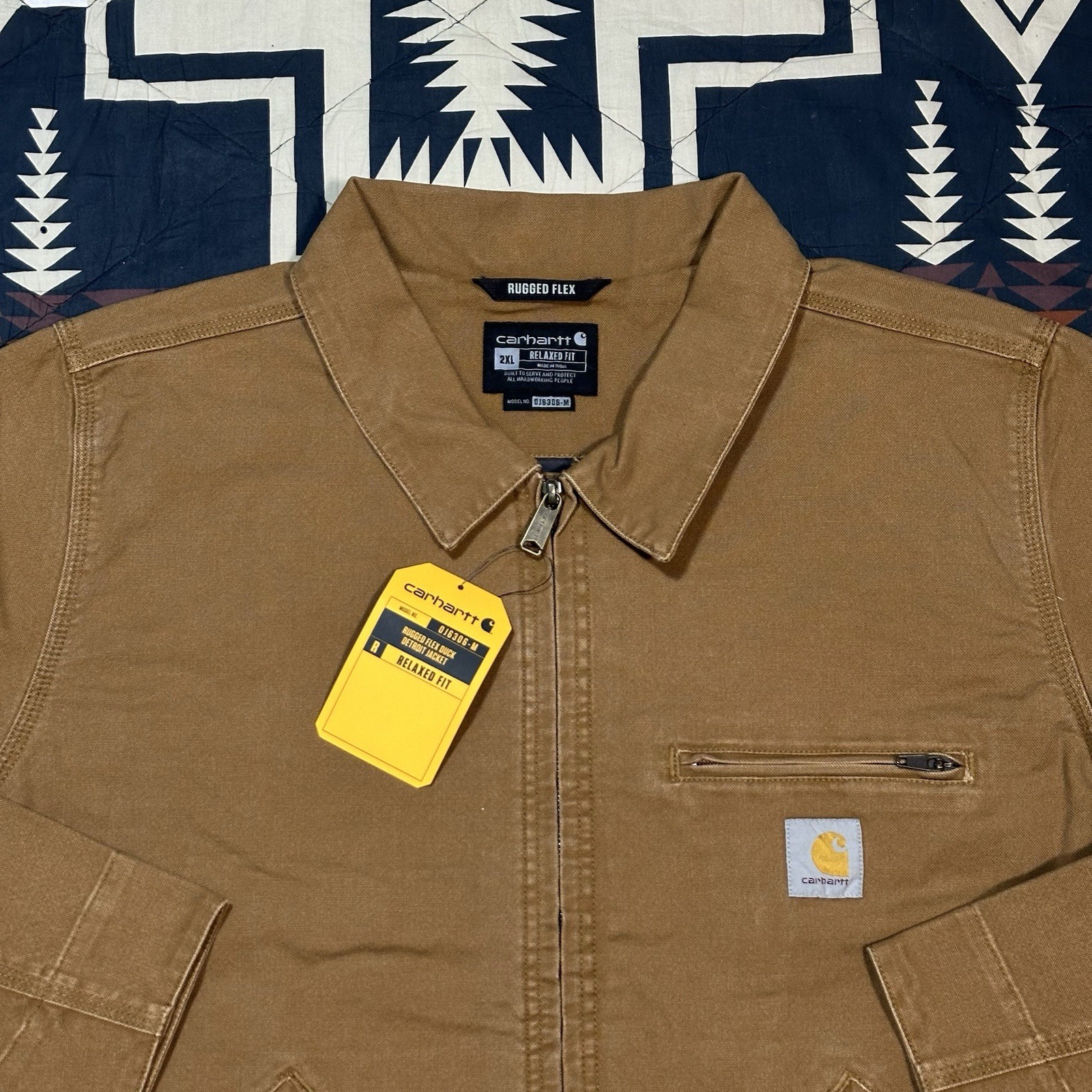 Carhartt Duck Detroit Rugged Flex 0J6306-M Workwear Jacket Men’s XXL Relaxed Fit