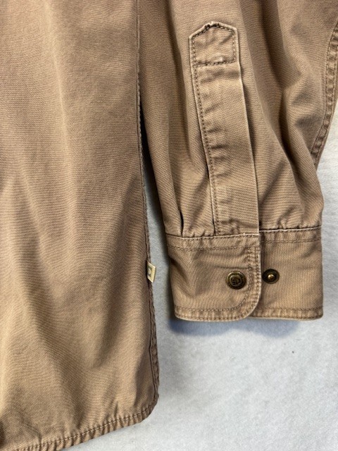 Custom Embroidered Deer Buck Cabelas Brown Plaid Flannel Lined Shirt Shacket 2XL