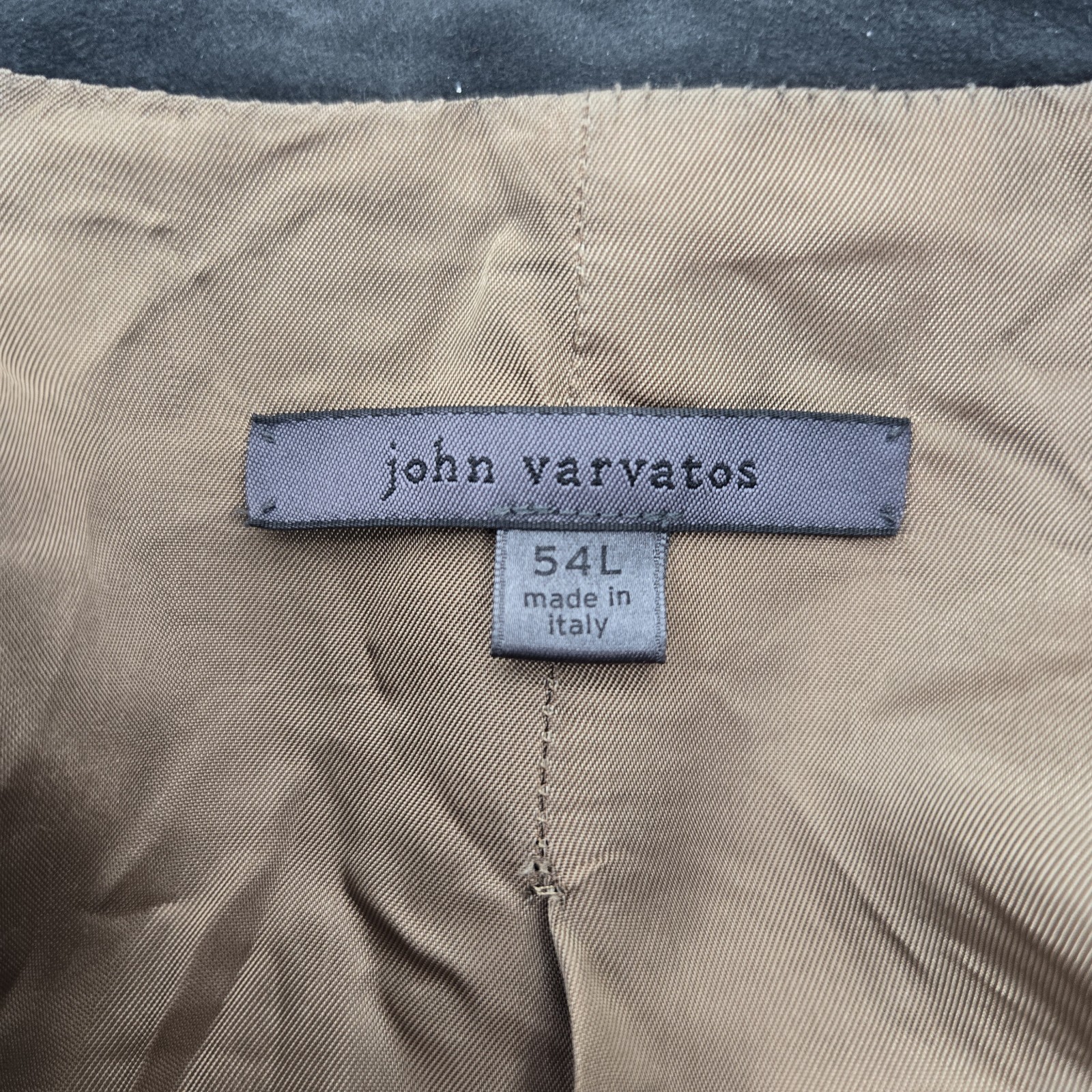 John Varvatos Blazer Jacket Coat Mens 54L Goat Suede Leather Italy 2 Button Gray