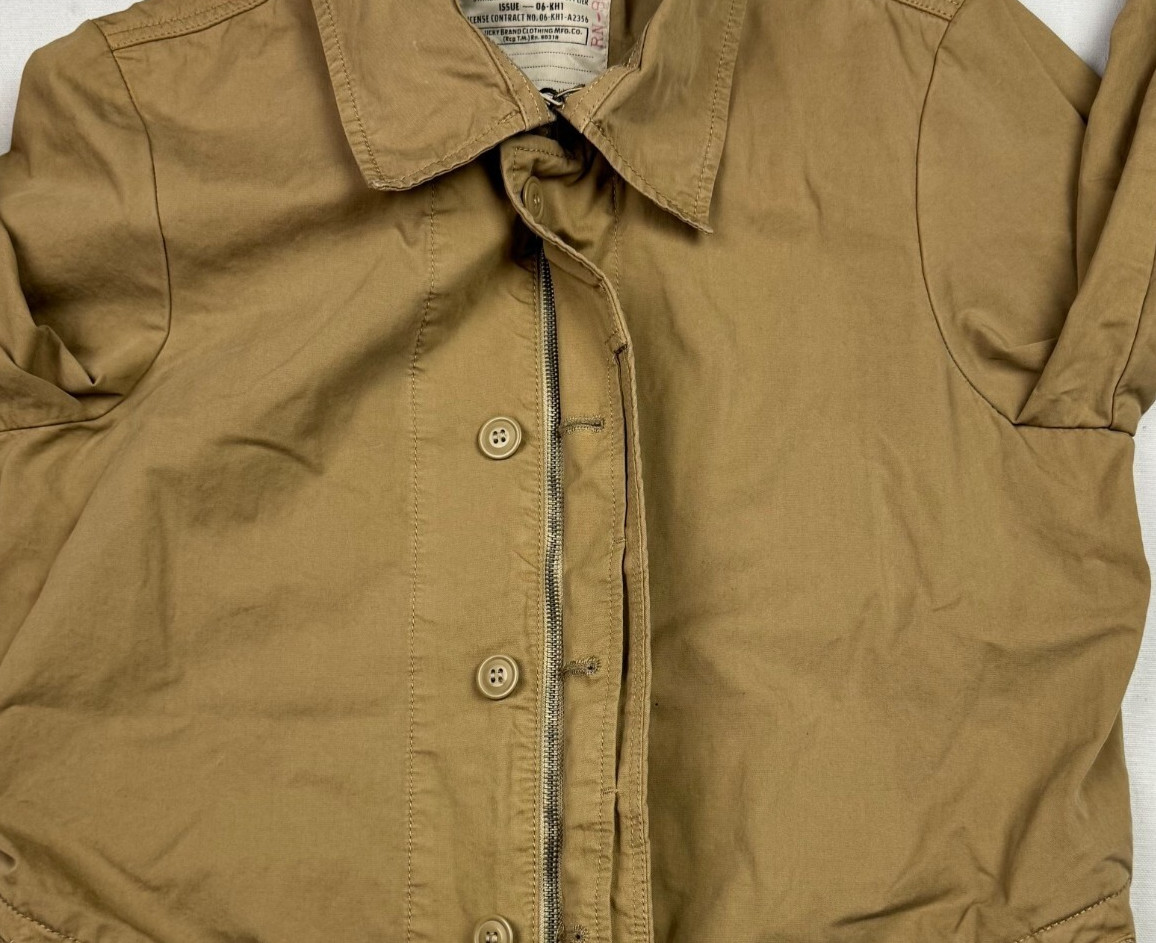 NEW Lucky Brand Men’s 100% Button/Zip Overcoat Brown/Tan • Medium