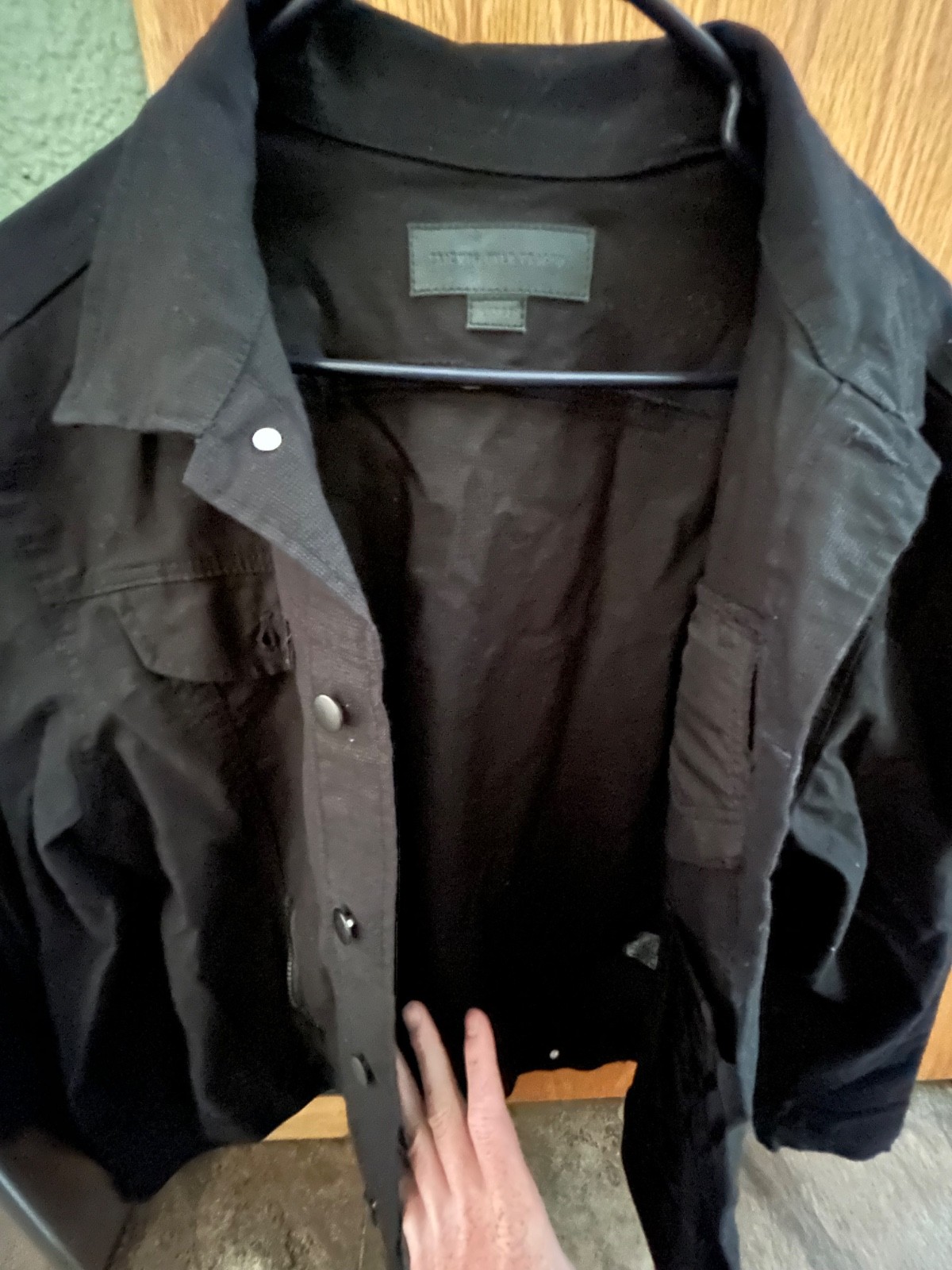Mens Triump Over Tragedy Size Large Black Motorcycle Jacket 70%-Cotton3%-Spandex