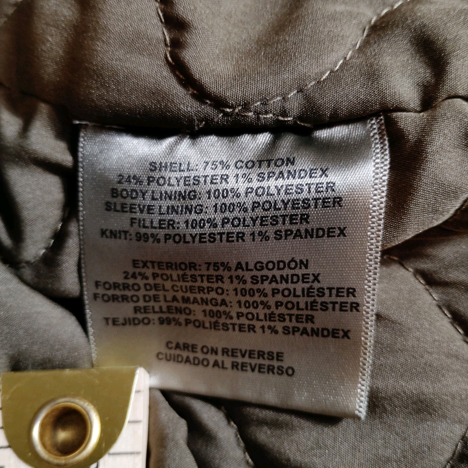Levis Canvas Jacket Men XL Khaki Quilted Workwear