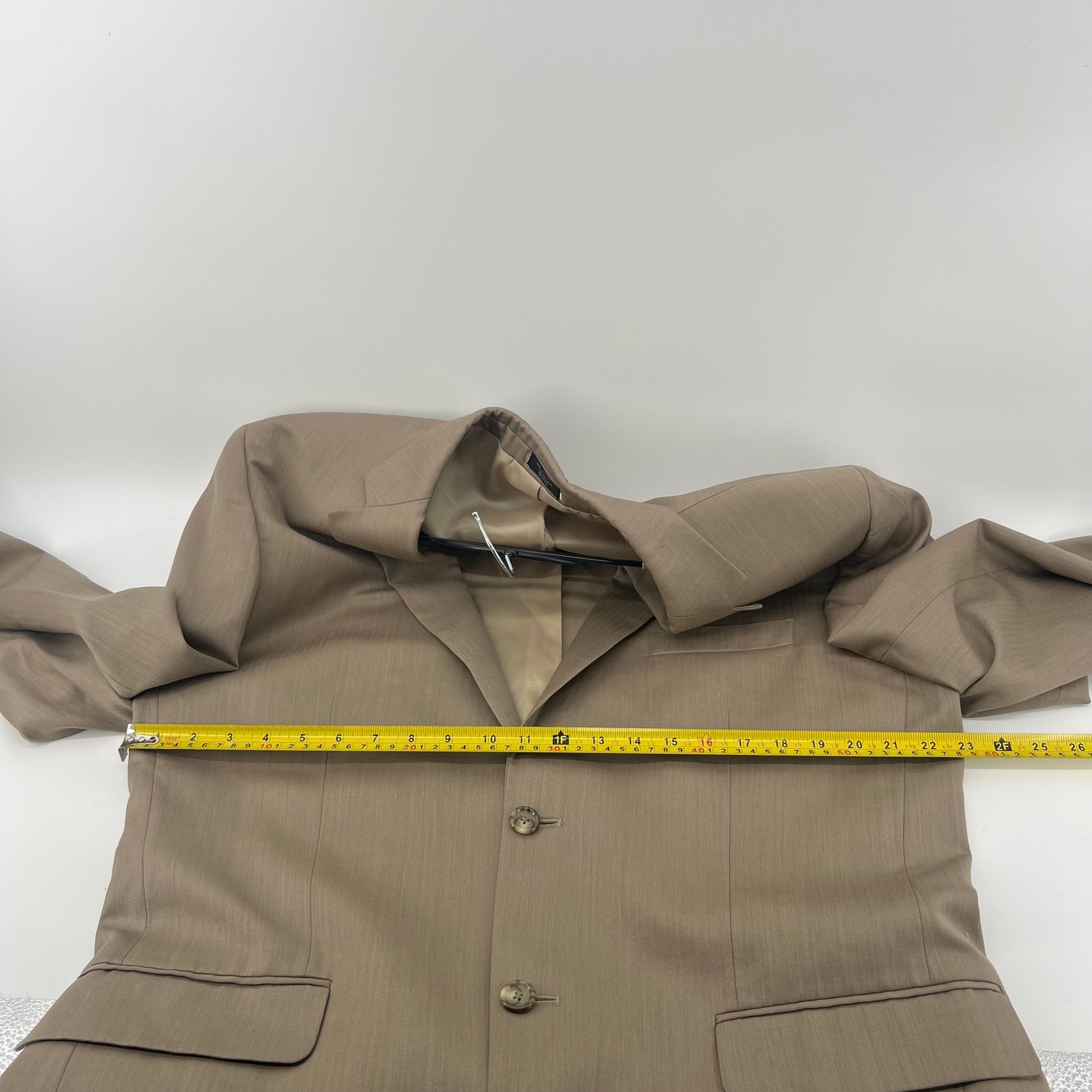 Men’s Donald J Trump Light Brown Wool Blazer Suit Large Preppy Business Formal