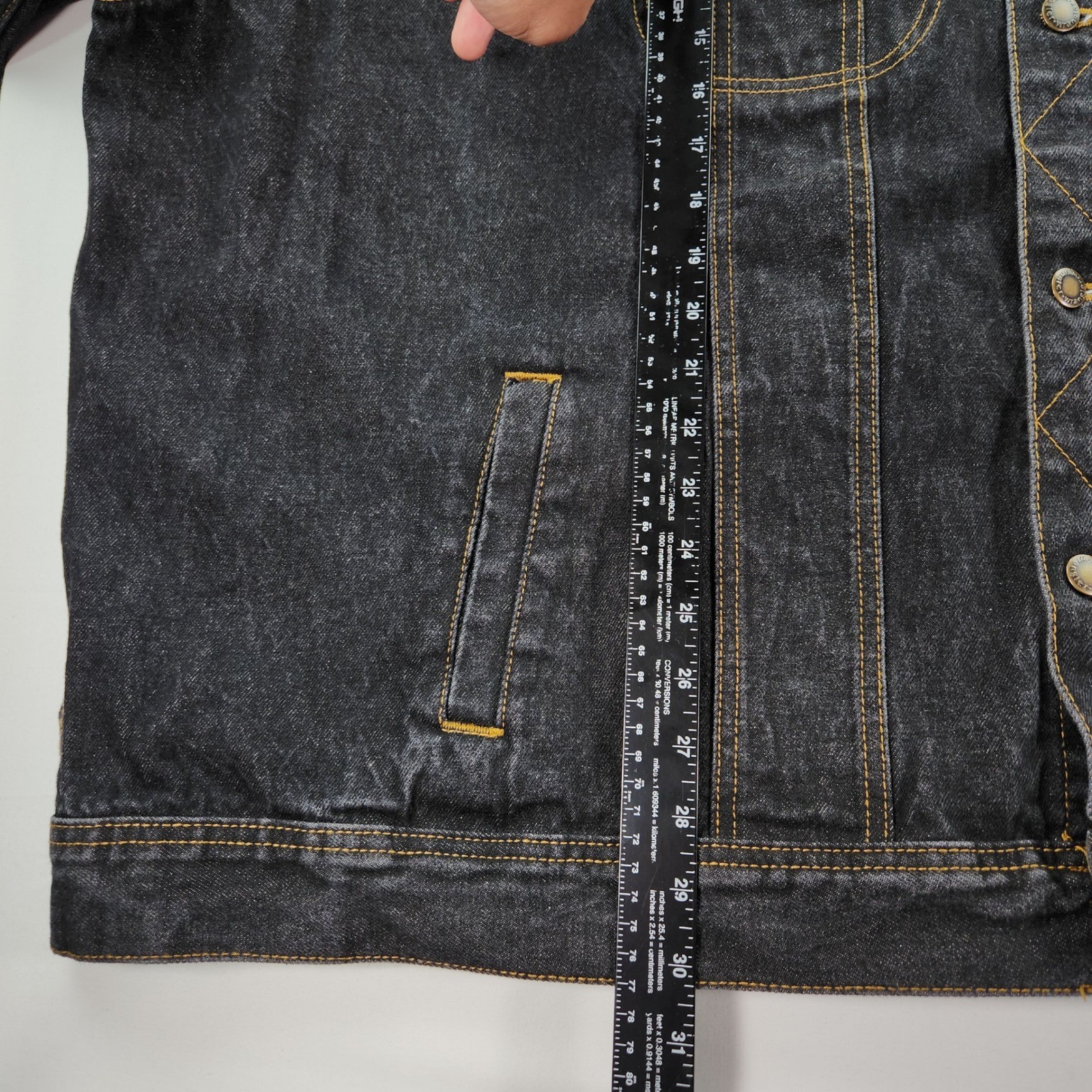Vintage 90s Wrangler Rugged Wear Black Denim Trucker Jacket Men’s 3XL Excellent