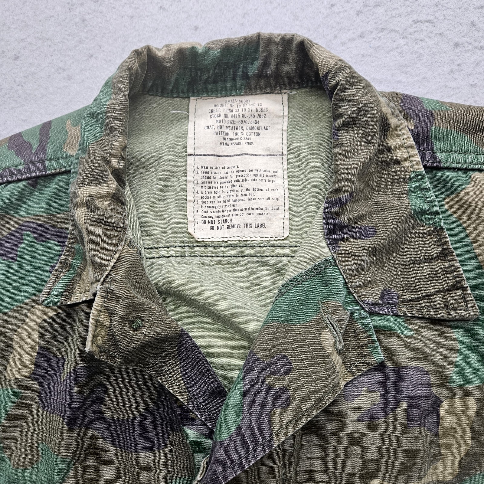USMC United States Marines Selma Men’s Small Camouflage Military Jacket