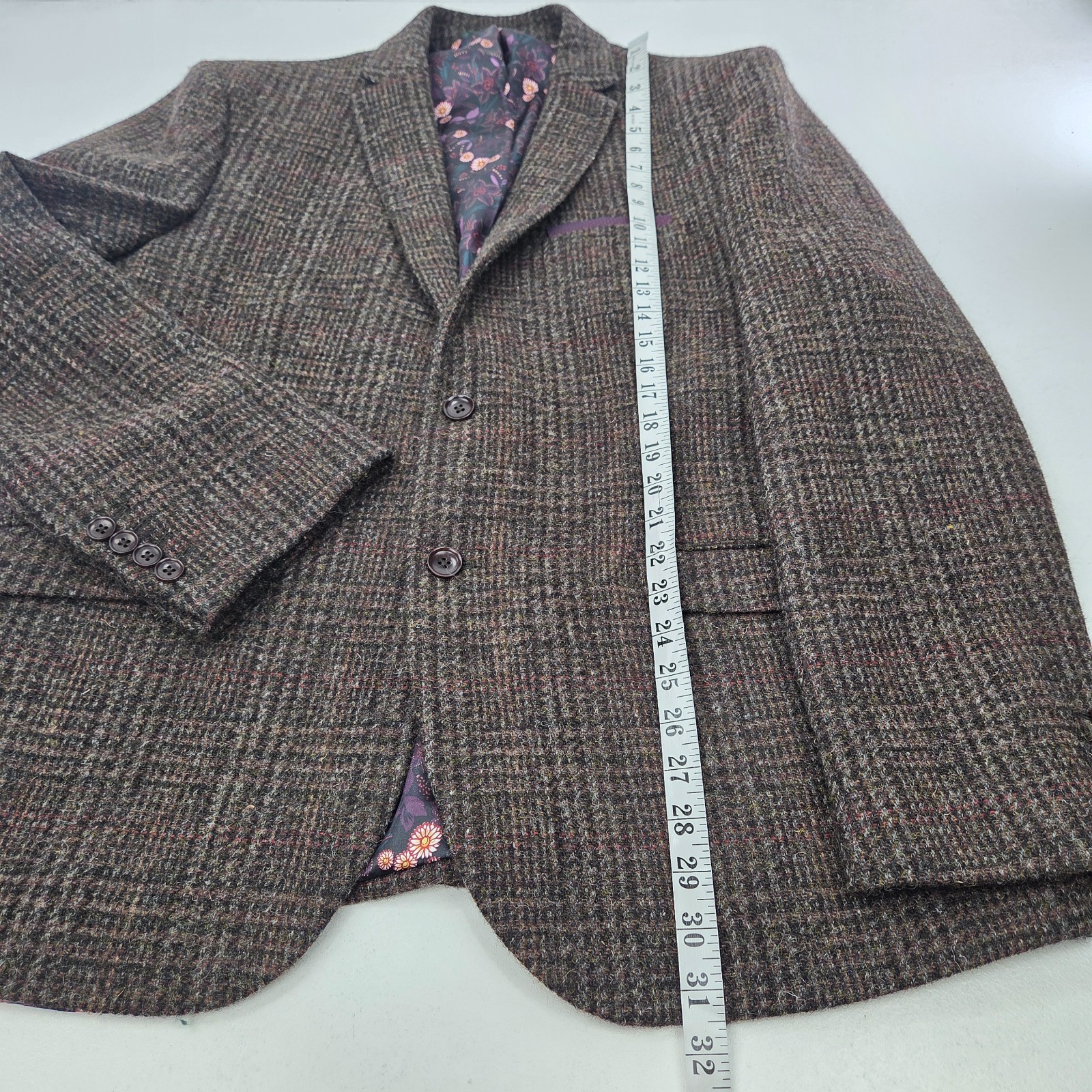 Harris Tweed Tweed Sport Jacket Men’s Size 46R Modern Brown Wool NEXT