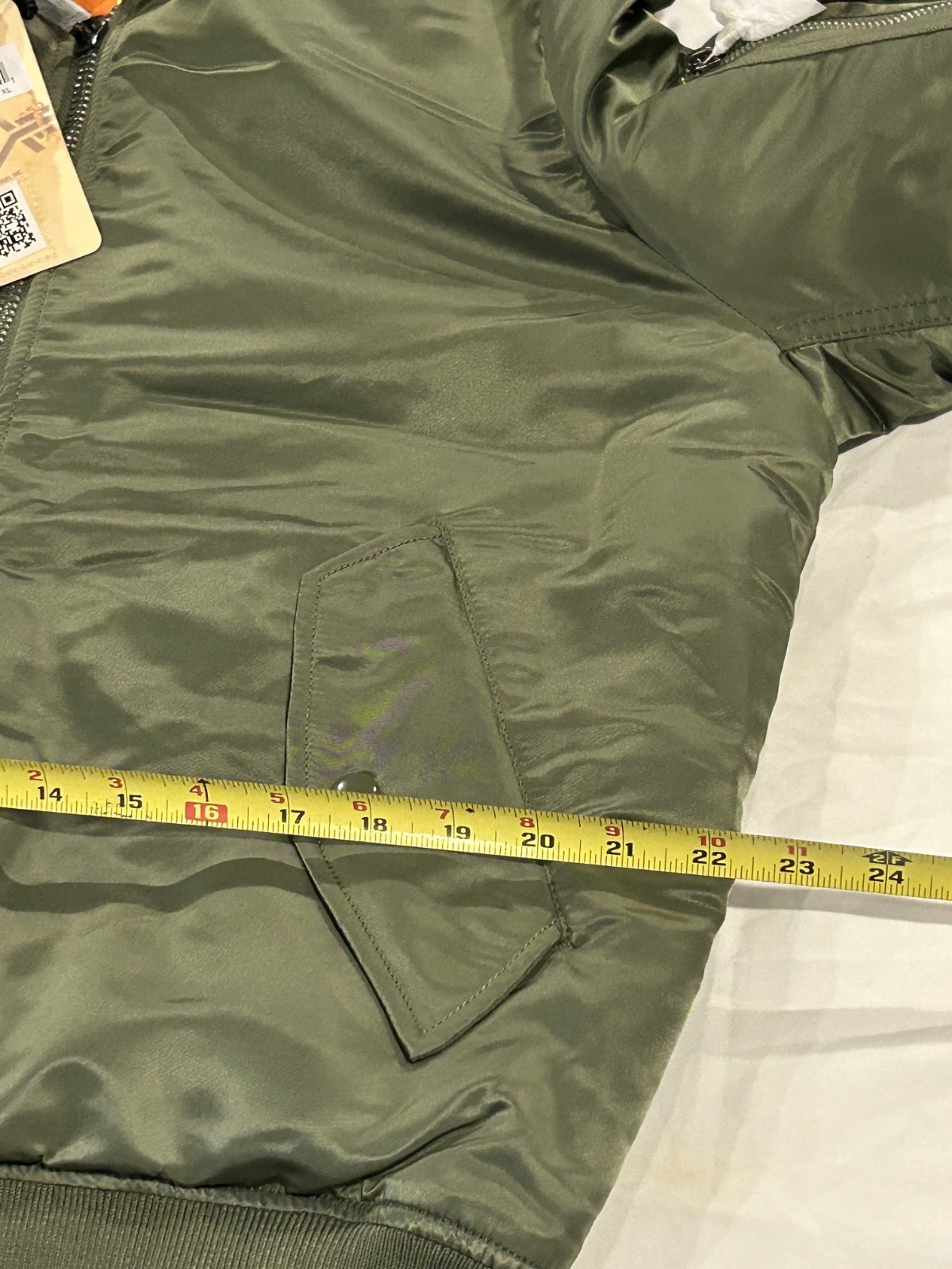 Alpha Industries MA-1 Flight Bomber Jacket Sage Green XL Slim Fit NEW!