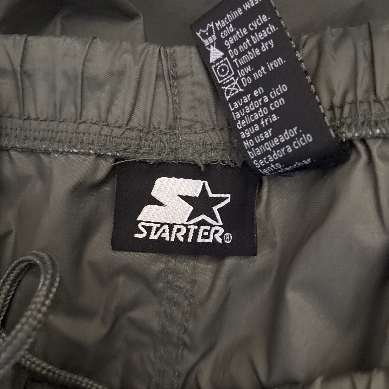 VTG 90s Starter Nylon Windbreaker Vest and Pants Mens XL Olive Green