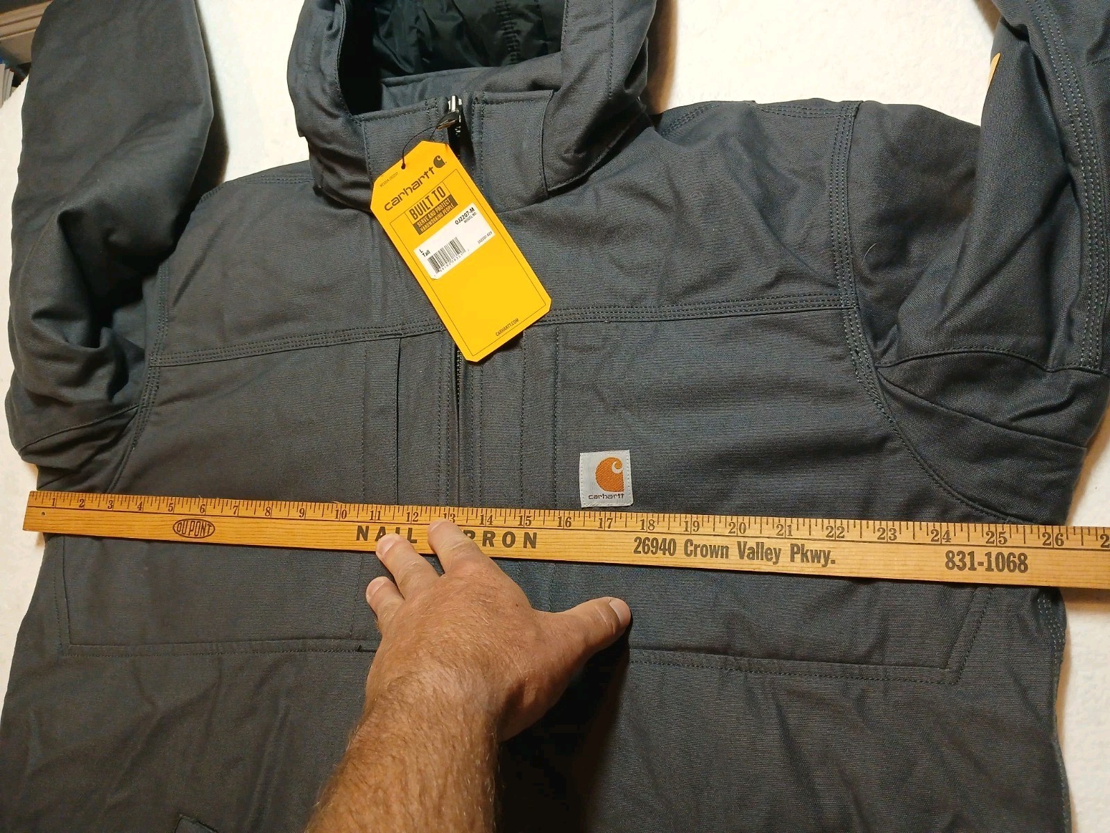 NWT Carhartt Jacket OJ2207-M Hooded Insulated Quilted Mens L Tall Loose Fit