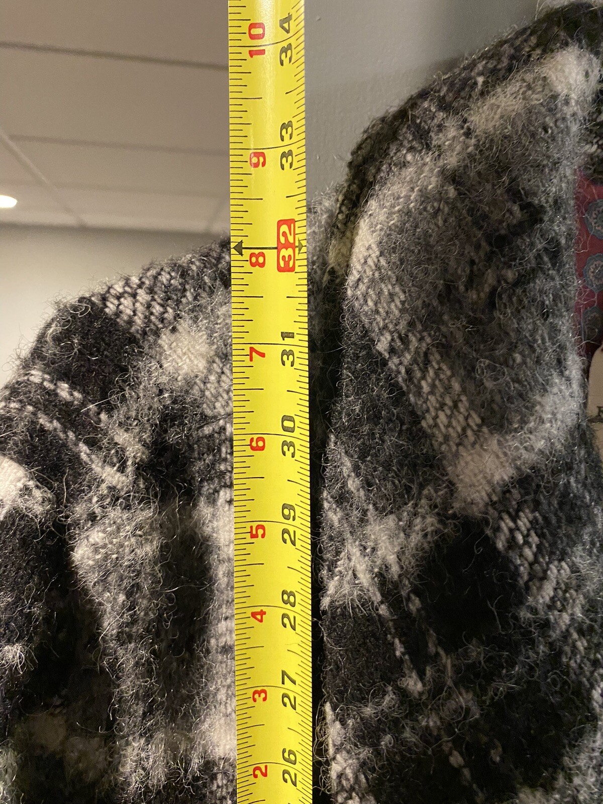“Forged Identity” 50s Style Black And White Plaid Coat Mens Size Medium