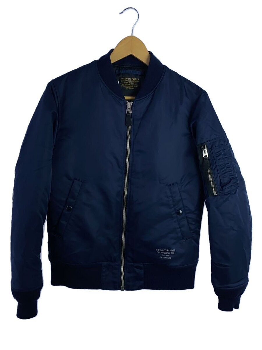 WACKO MARIA Flight Jacket S Nylon NVY Solid MA 1