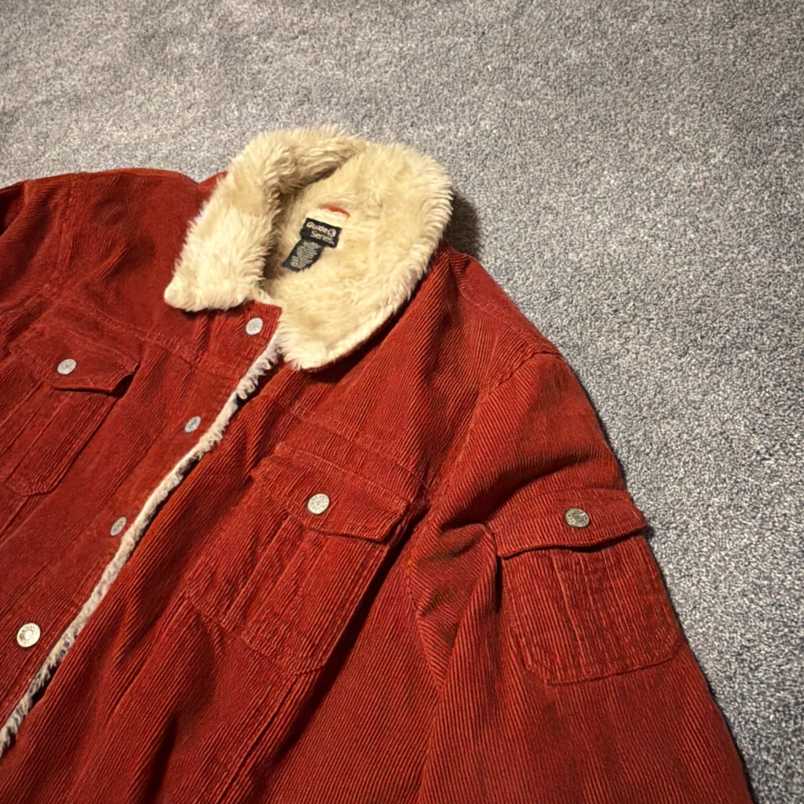 Gander Mountain Guide Series Red Corduroy Sherpa Collar Size 3XL Men’s