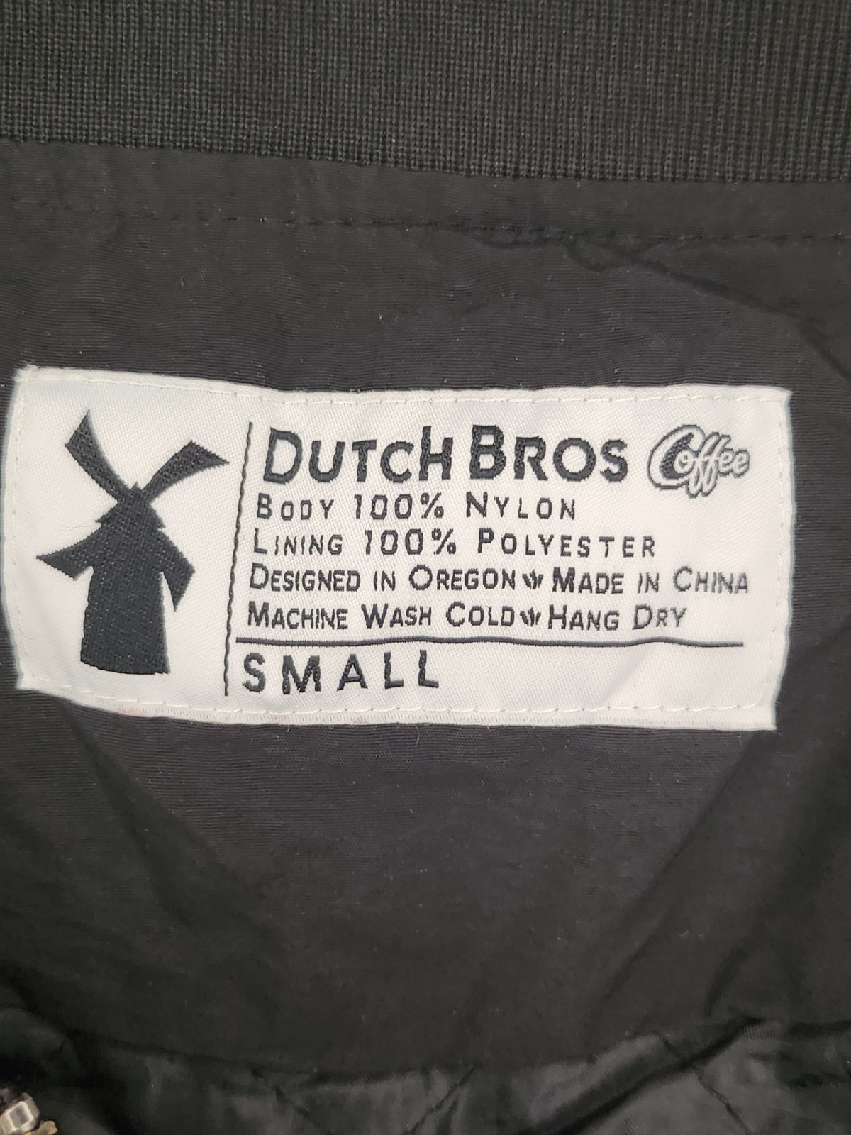 Dutch Bros Coffee Employee Bomber Jacket Black Small