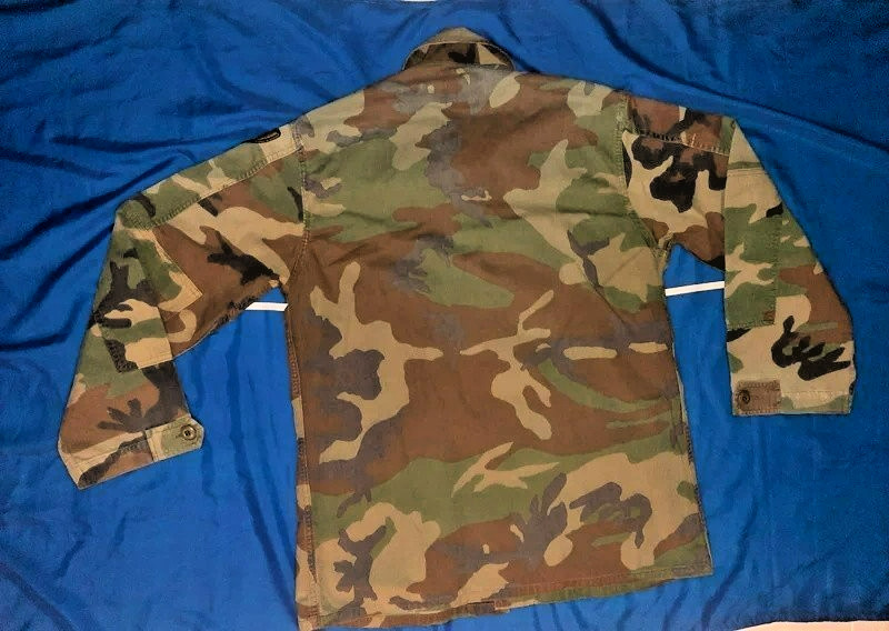 US Army 1st Pattern Woodland Camo BDU Twill Cotton Jacket USGI Surplus