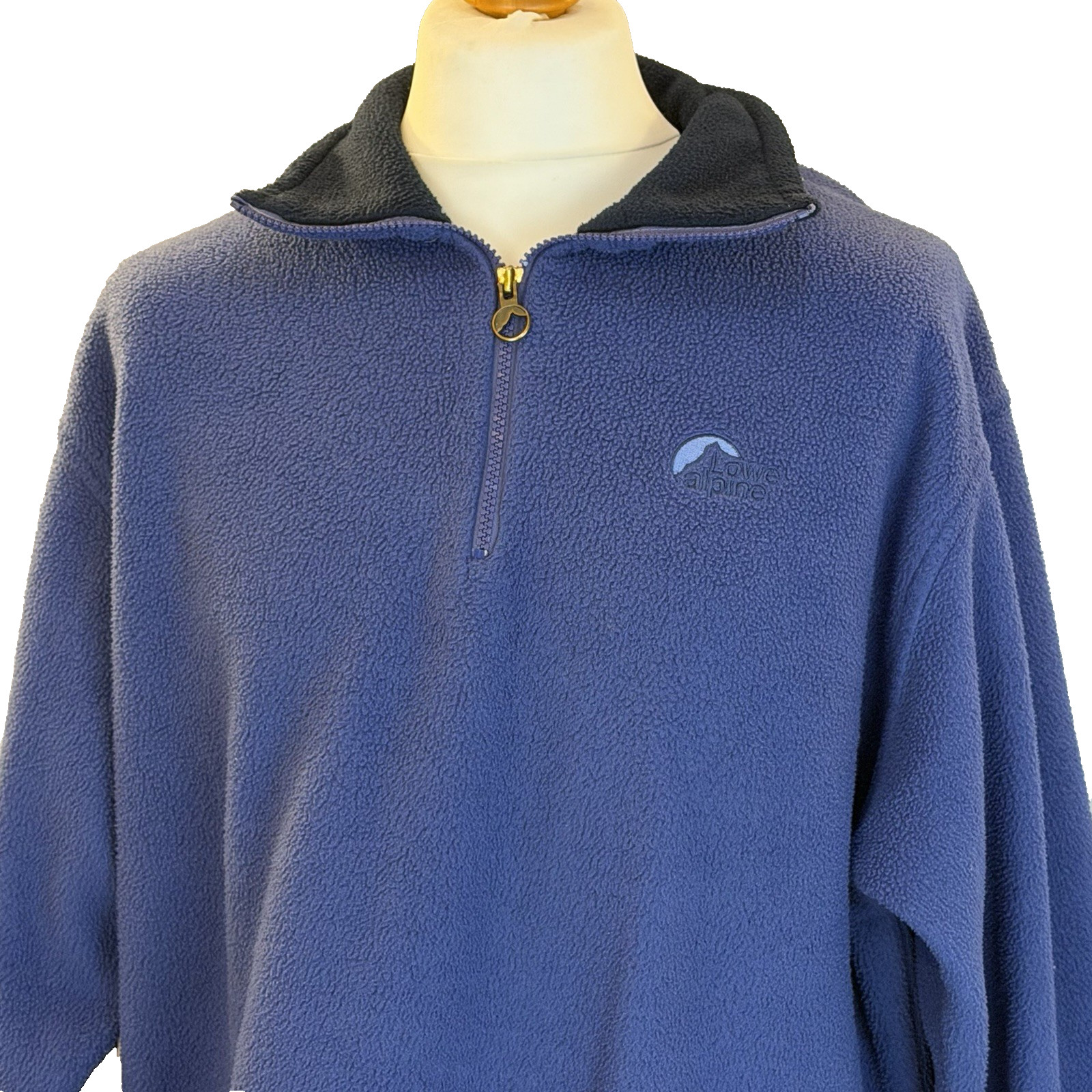 Lowe Alpine 1/4 Zip Fleece Mens XL Polartec Aleutian 255 Purple Walking Hiking