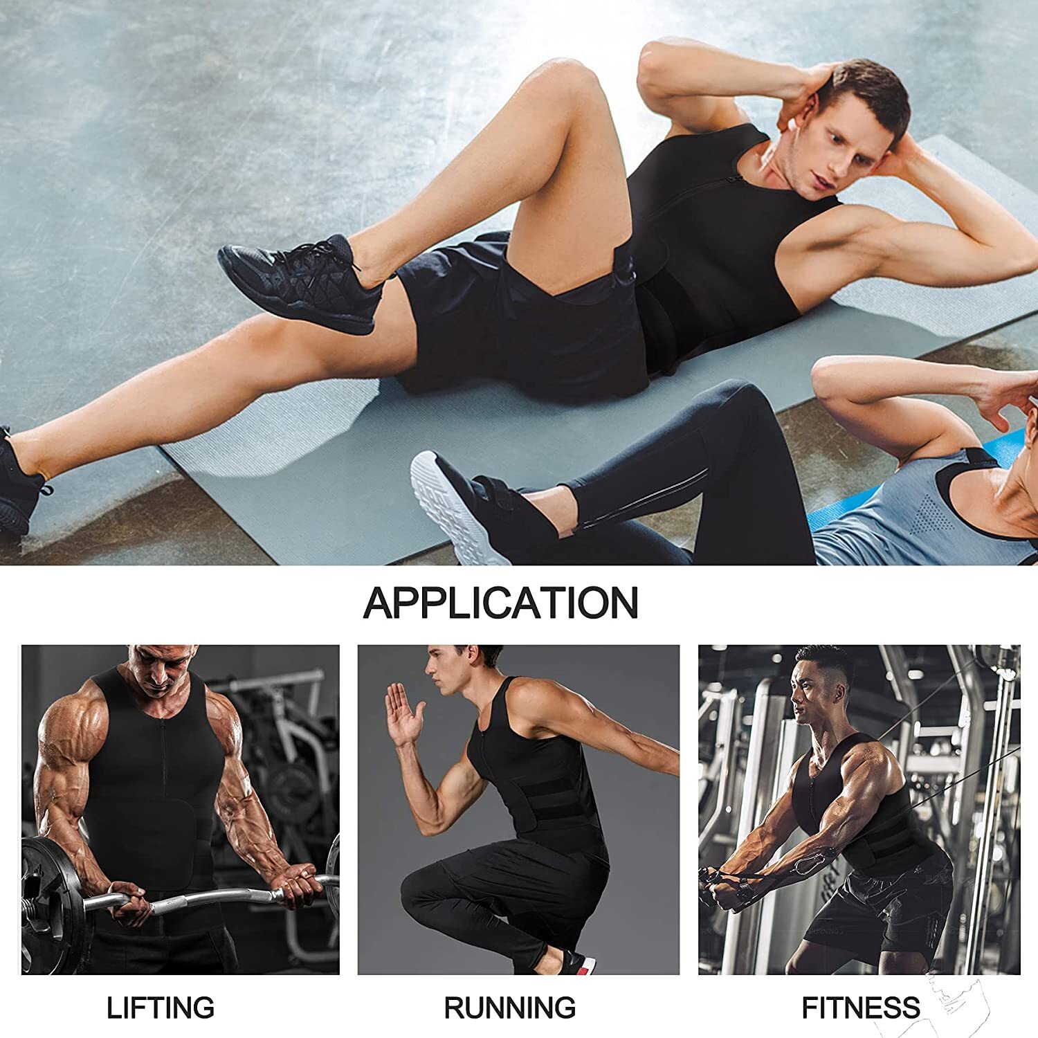 Gynecomastia Compress Tank Top Men Slimming Body Shaper Vest Athletic Sweat Vest