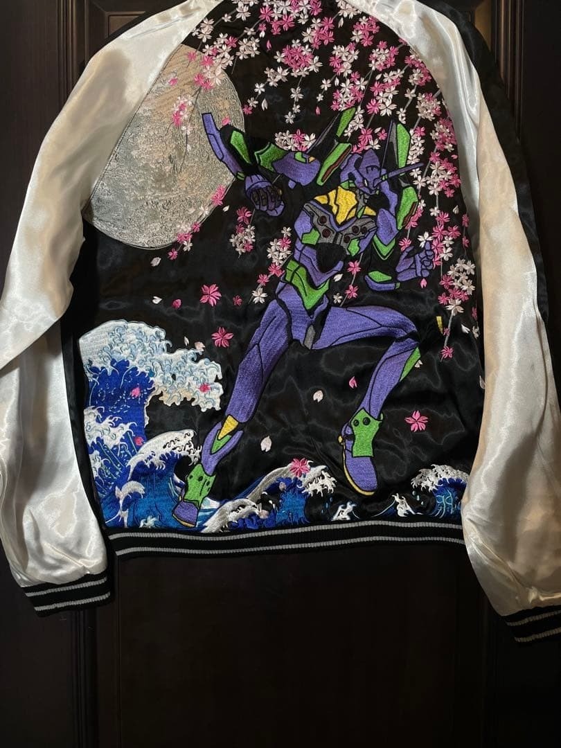 Nishiki x Evangelion Eva-01 & Sakura Jacket Sukajan Embroidered JP L (US M)