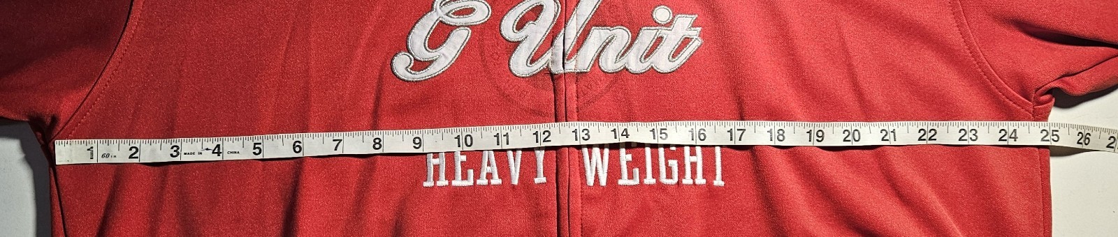Vintage Red White G Unit Heavyweight Embroidered Full Zip Jacket 2XL Nice