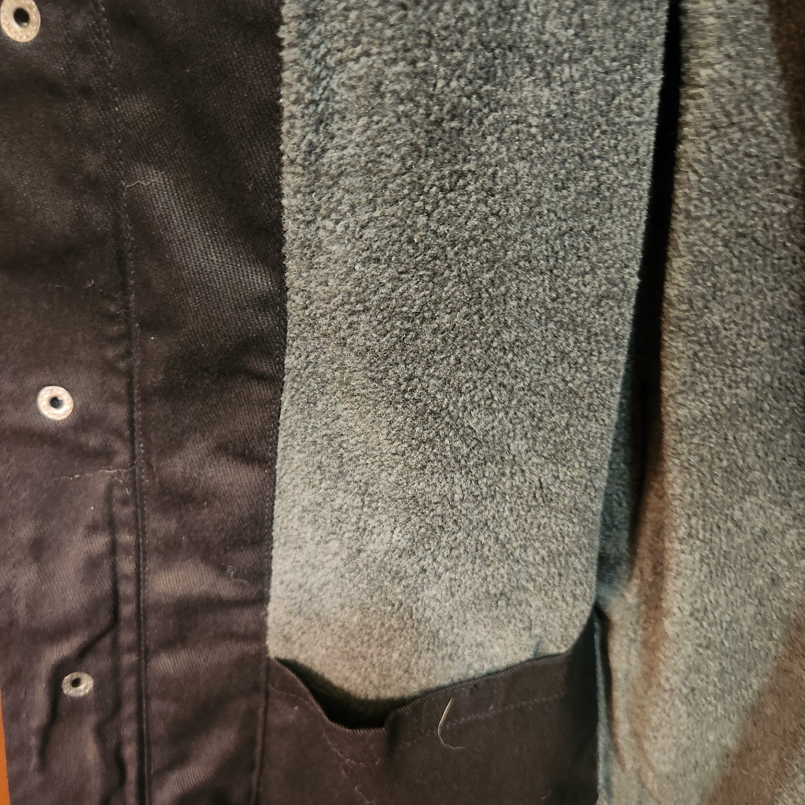 KNOSS 360 Black Denim All-Season Utility Work Jacket {Men Size Med} Fleece Lined
