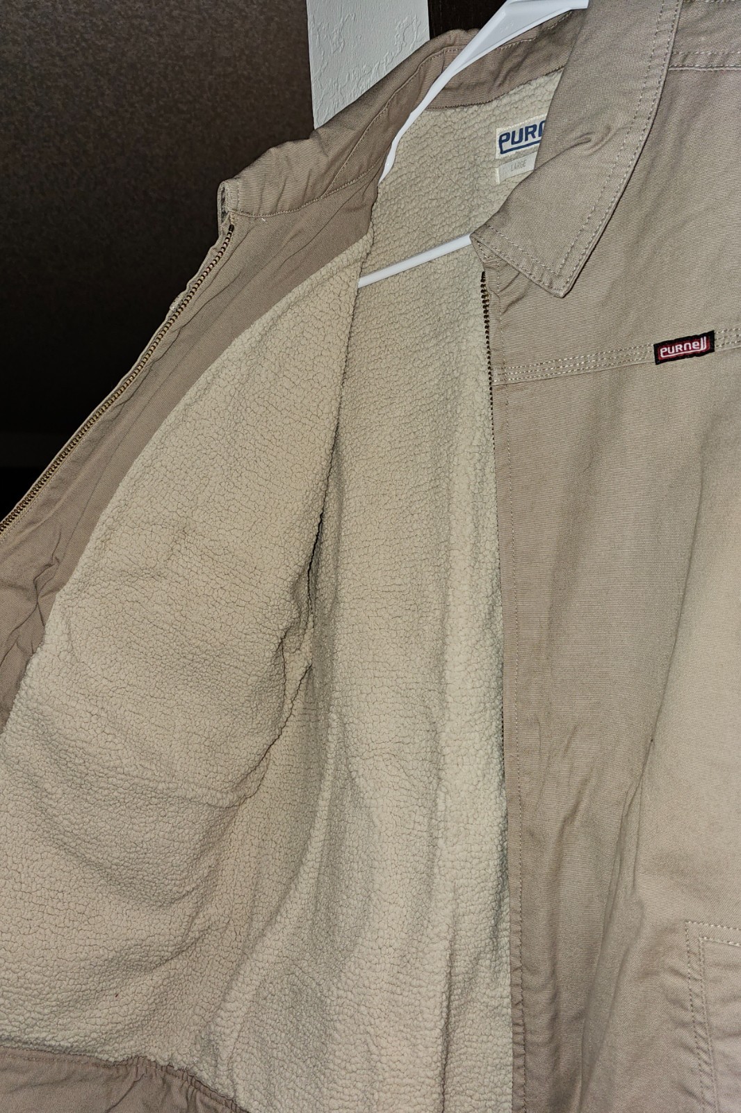 Purnell Rockabilly canvas Never Worn Sherpa lined lightweight sz L men COOL
