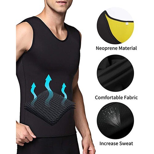 Men Neoprene Body Shaper Sweat Sauna Vest Fat Burner Waist Trainer Shapewear USA