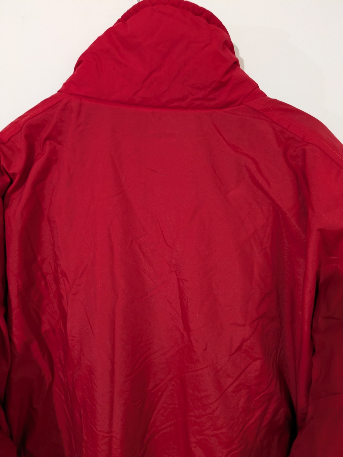 Brandon Thomas Men’s Red Insulated Overcoat Fleece Lined Stand-Up Zip XL