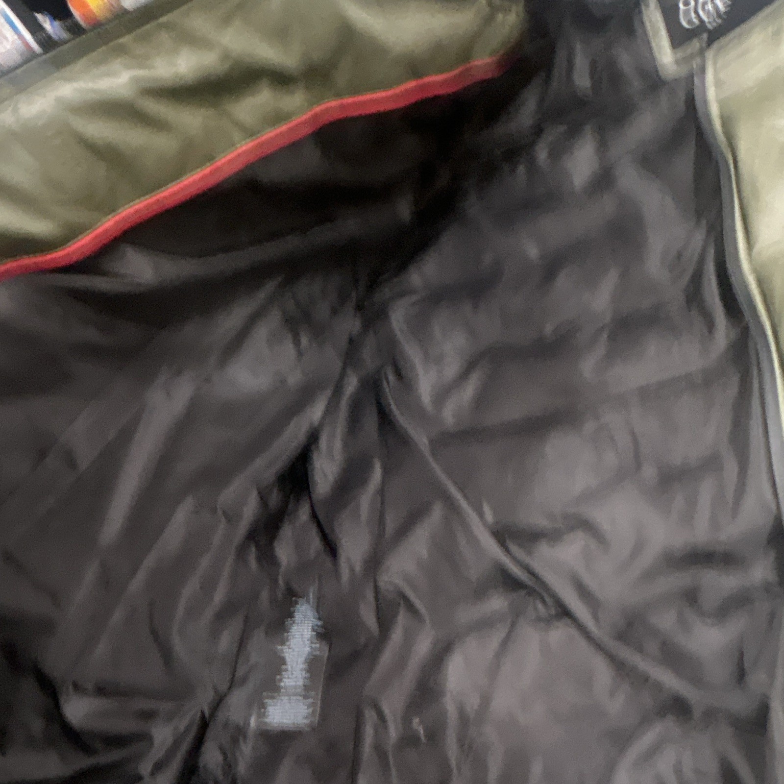 GUESS Men’s XL Green Puffer Jacket Full Zip Quilted Band Collar Solid Short