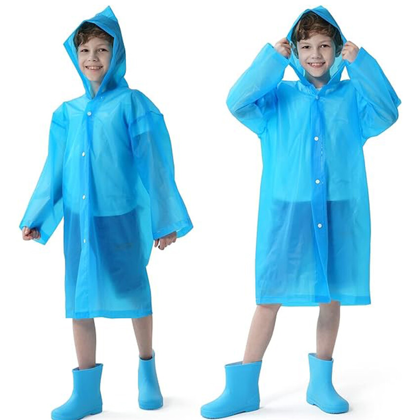 Raincoat Rain Coat Unisex Adult Waterproof Hooded Jacket Poncho Rainwear Camping