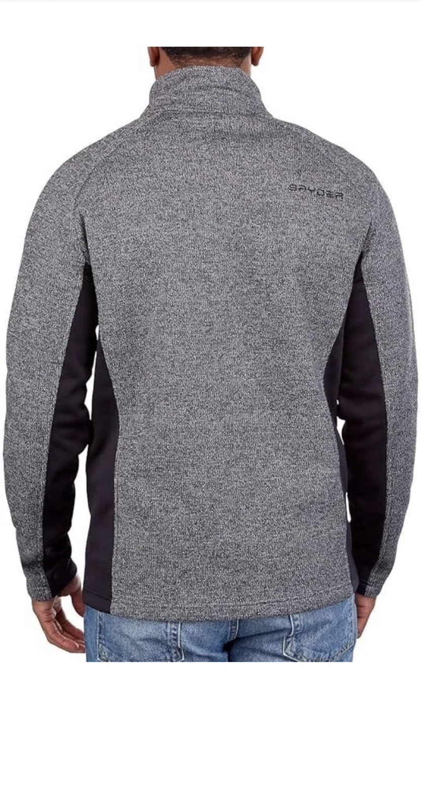 Spyder Men’s Half Zip Sweater Gait Knit Pullover Jacket Large/Gray New With Tag!