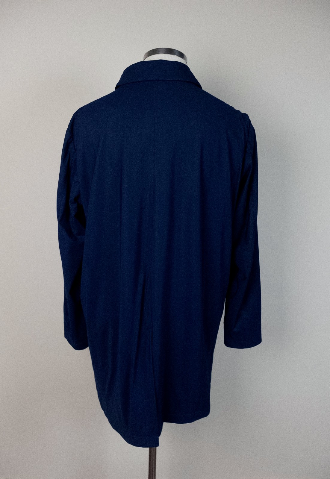 (NO CUSTOMS TAX) LUIGI BIANCHI navy blue water resistant trench coat Size 3XL