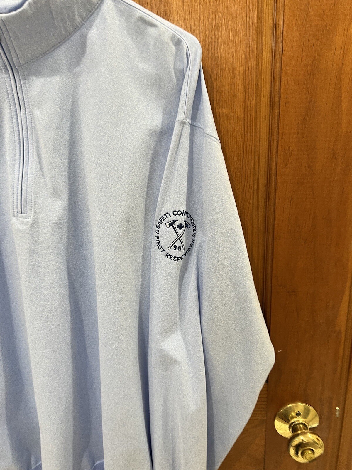 TURTLESON Size XL Mens 1/4 Zip Performance Poly/Nylon/Spandex Blue Heather Golf
