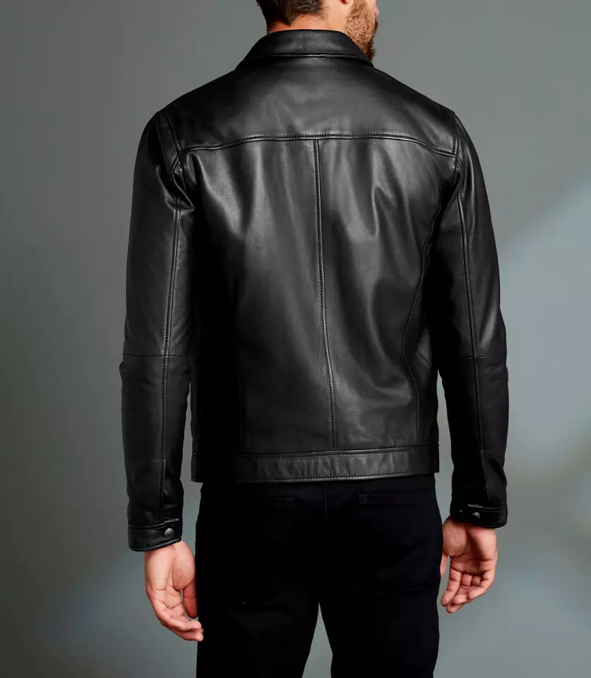 100% Genuine Real Lambskin Leather Black Biker Jacket Elegant NEW Men’s Jacket