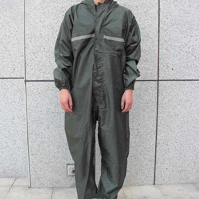 Conjoined Rain Suit Motorcycle Waterproof Raincoat 1 Piece Men Fashion Work