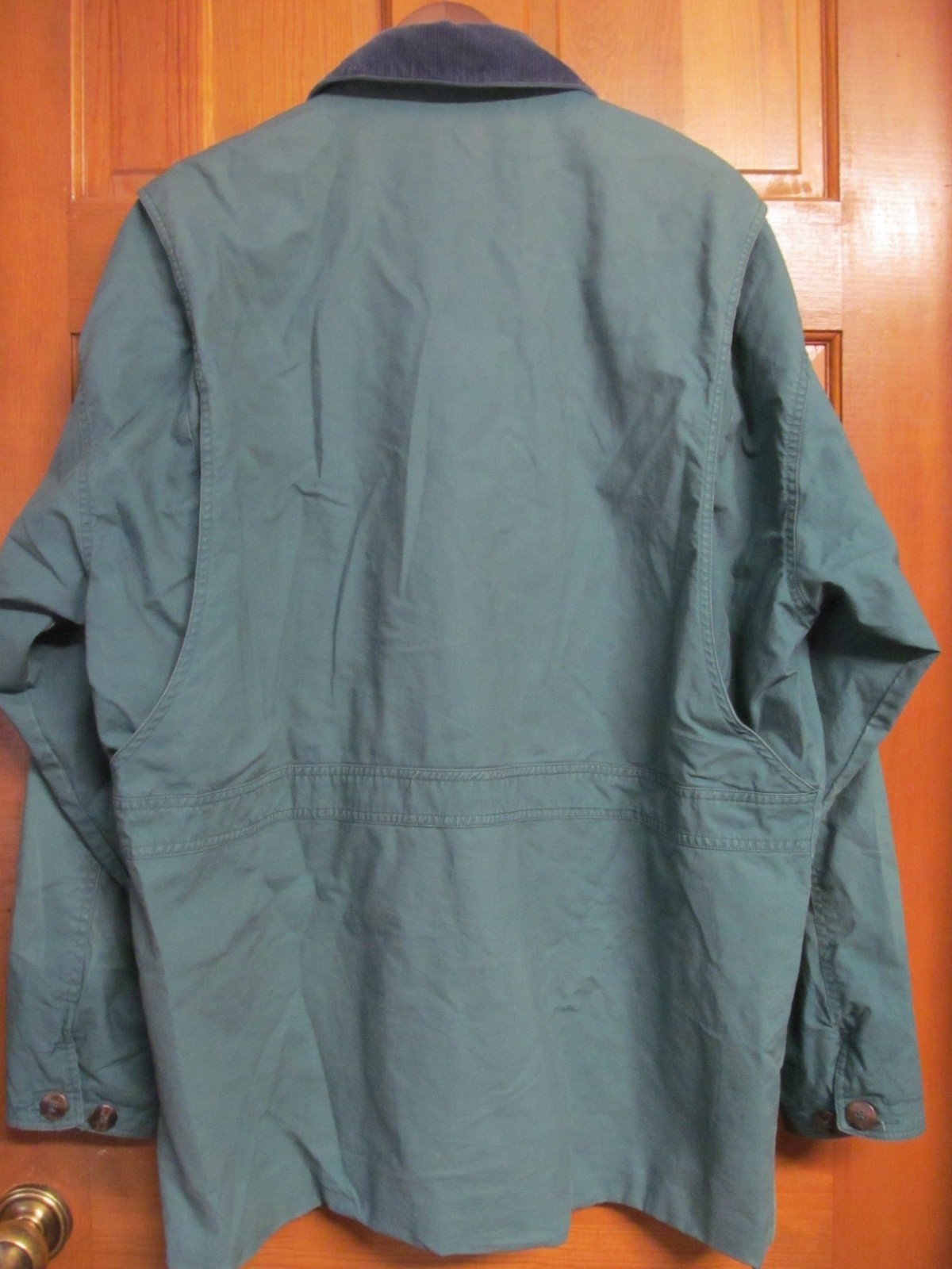 VTG Life’s Adventures Mens Large Chore Coat Green Barn Jacket Corduroy Collar