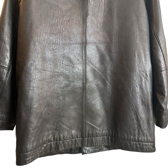 Claiborne Men’s 100% Lambskin Leather Black Jacket Coat Size Large