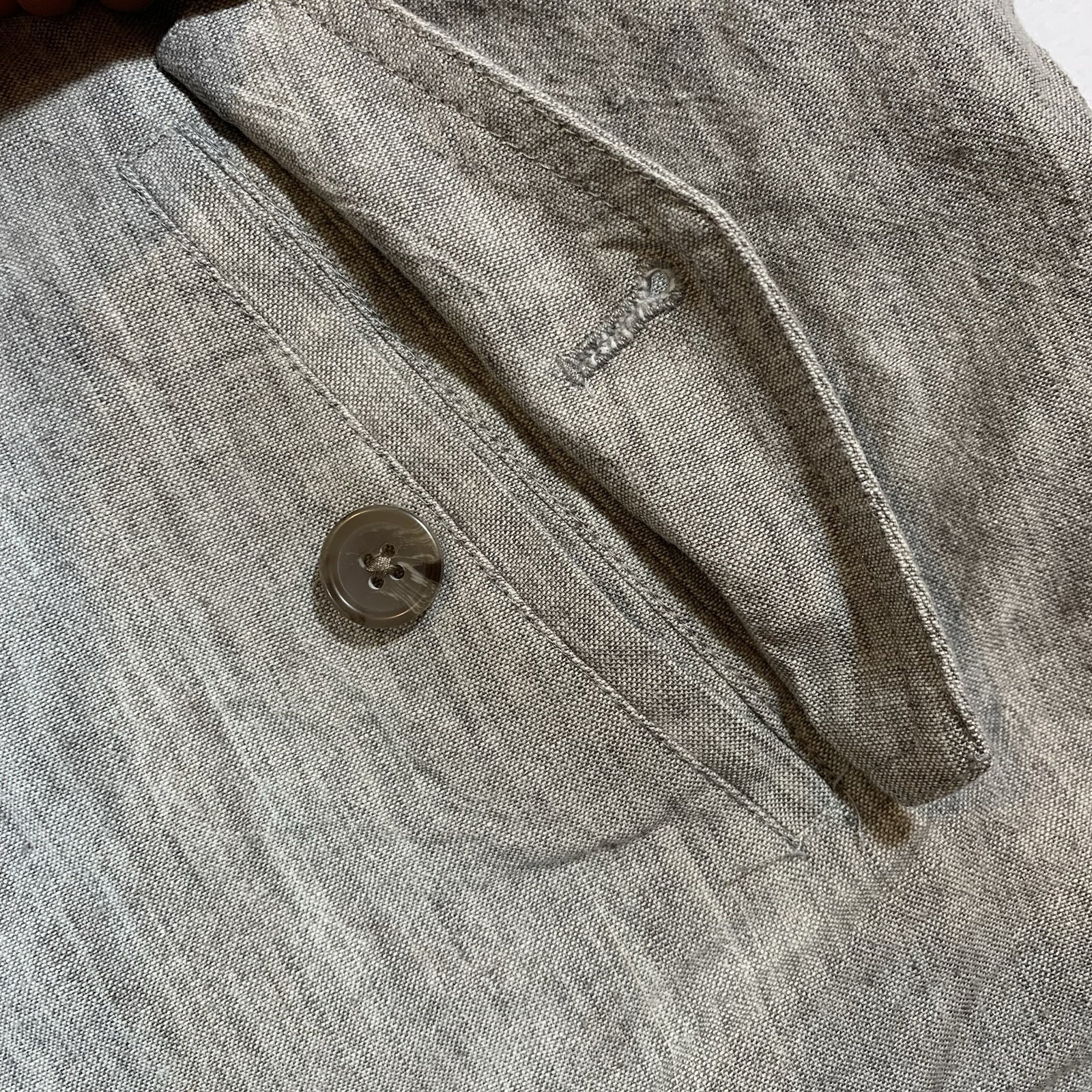 Banana Republic Men’s Large Linen Blend Jacket Moto Bomber Lined Quiet Luxury