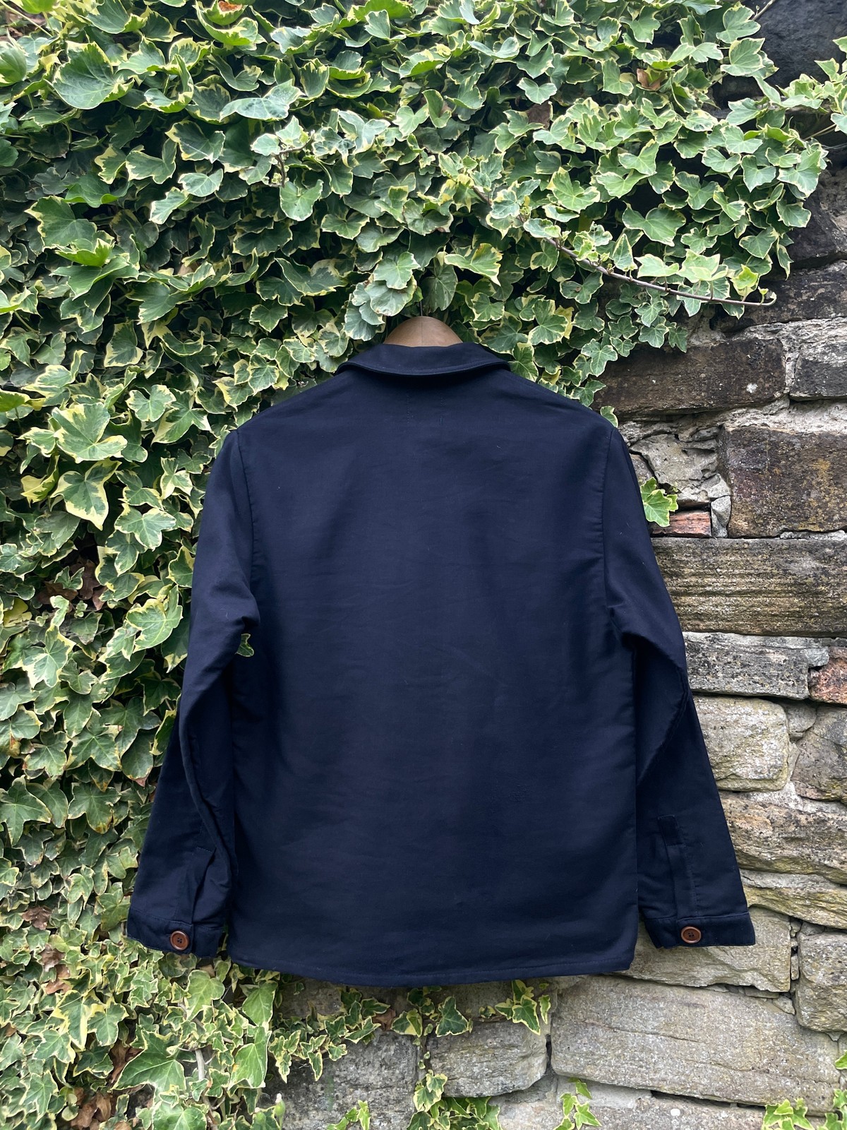 Ink Blue French Moleskin Chore Jacket Made In England – S M L XL 2XL 3XL