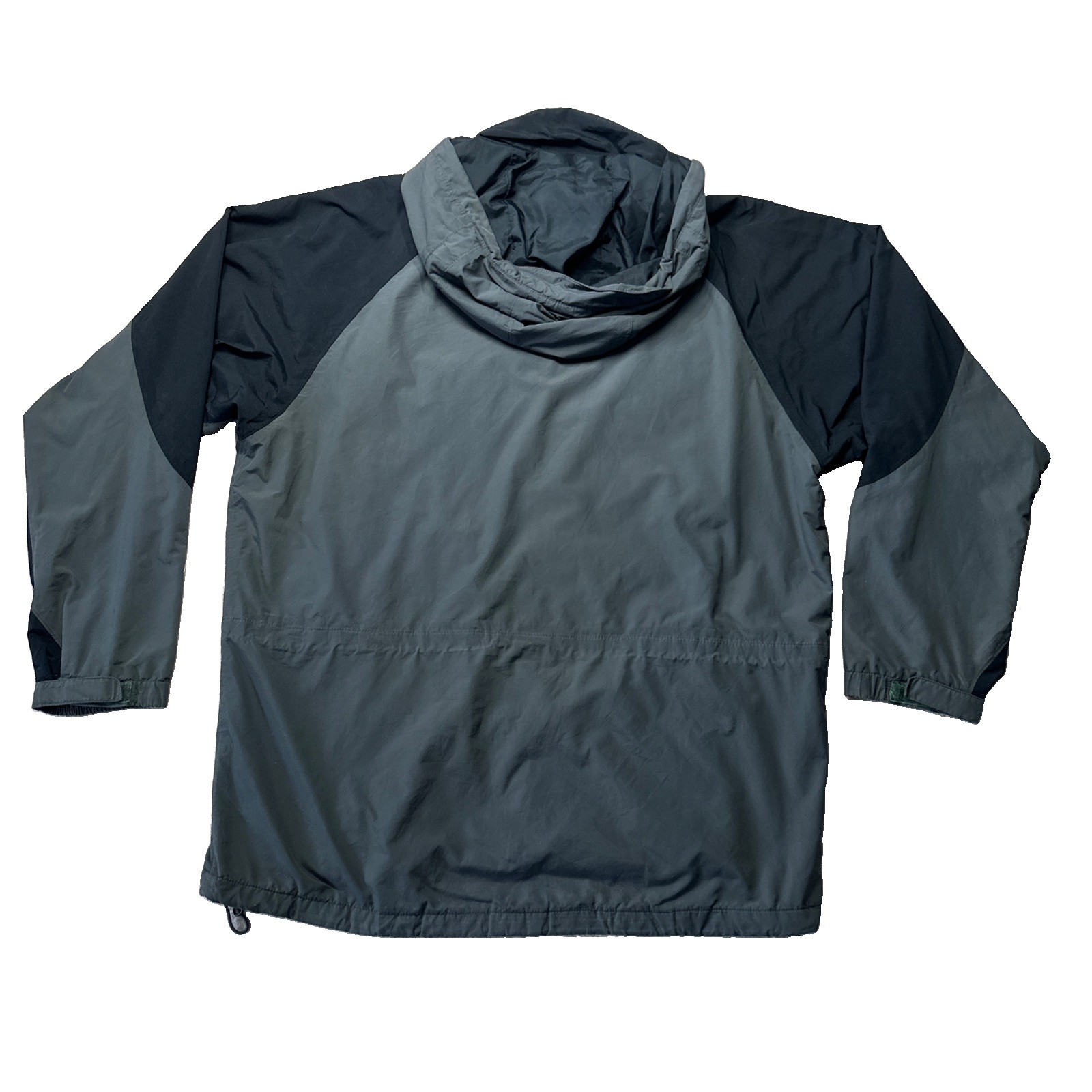The North Face HyVent Mens Large Gray and Black Jacket Soft Shell Hooded Size L